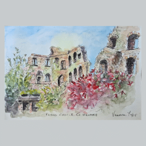 Ferns Castle from Tea garden Print